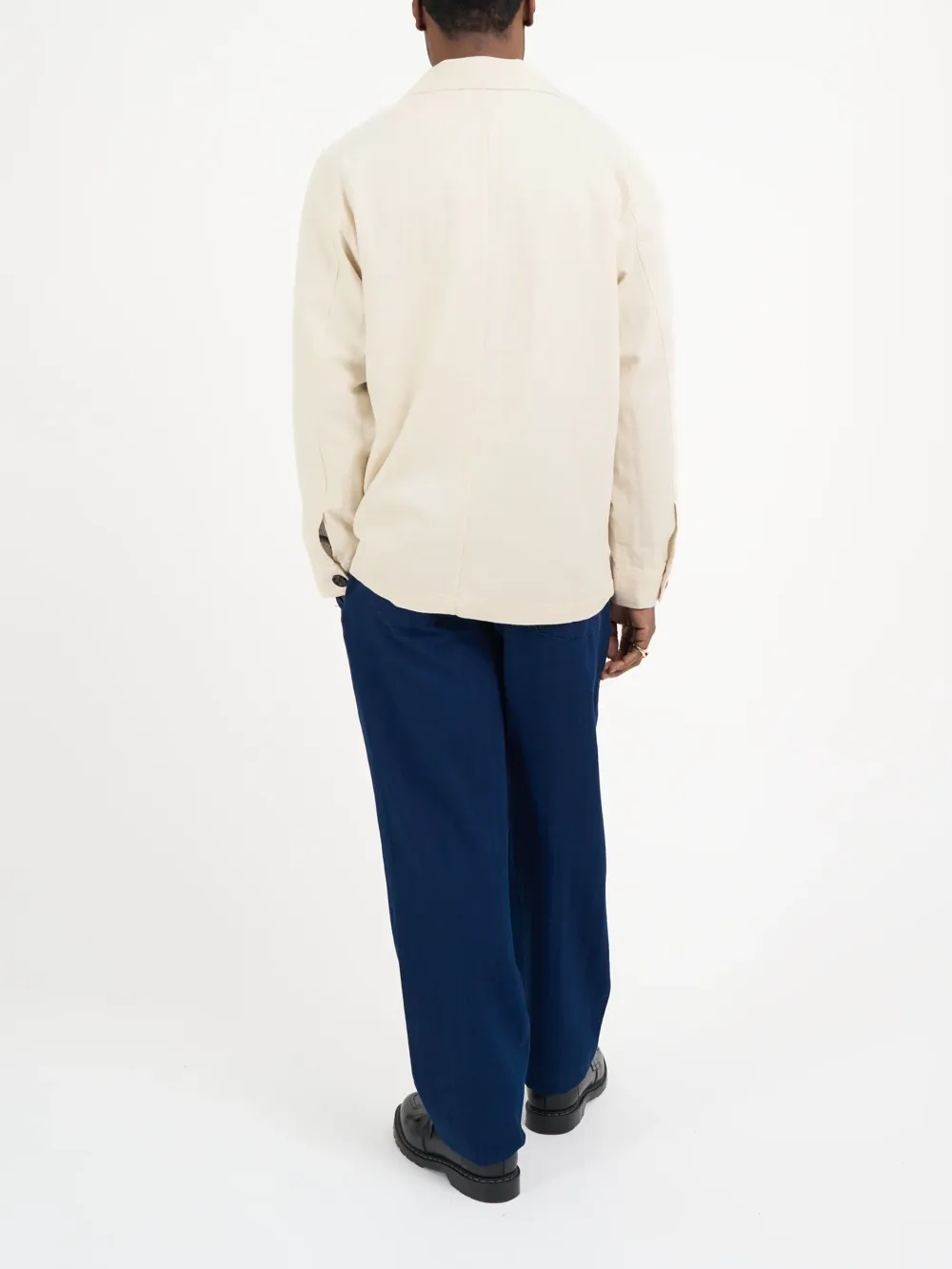 Ecru Cotton Shirt Jacket