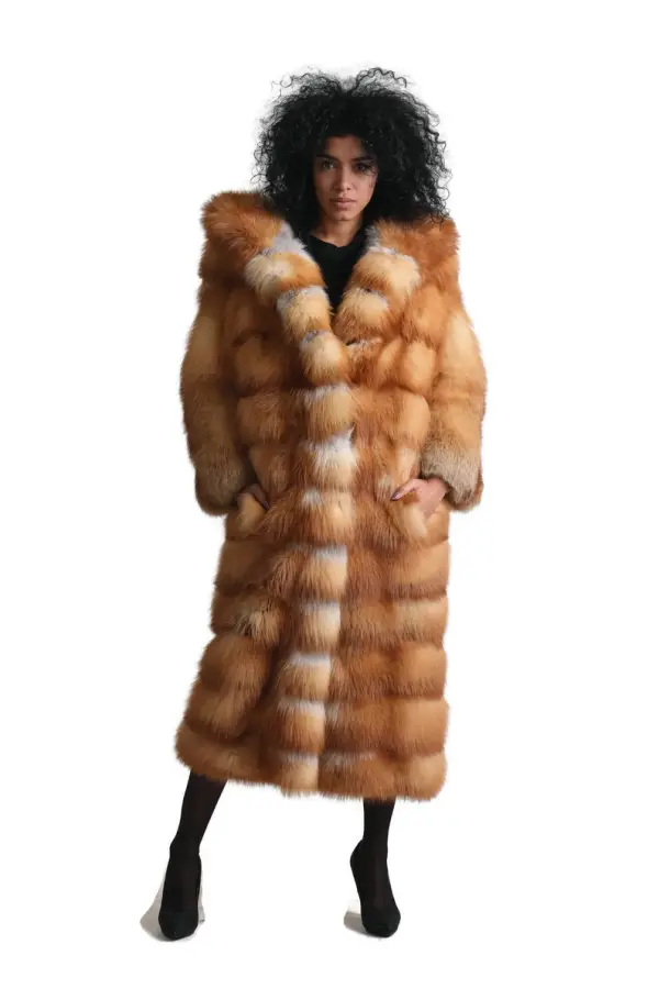 Red Fox Fur Full Length Jacket