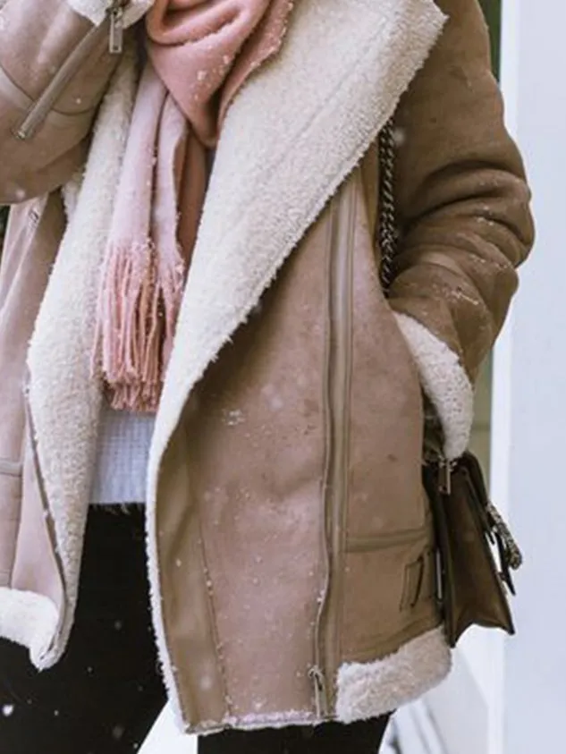 Paneled Solid Shawl Collar Jacket