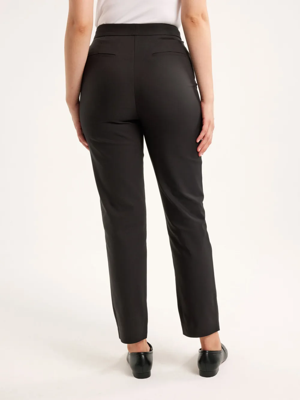 Black Basic Slim Leg Pants