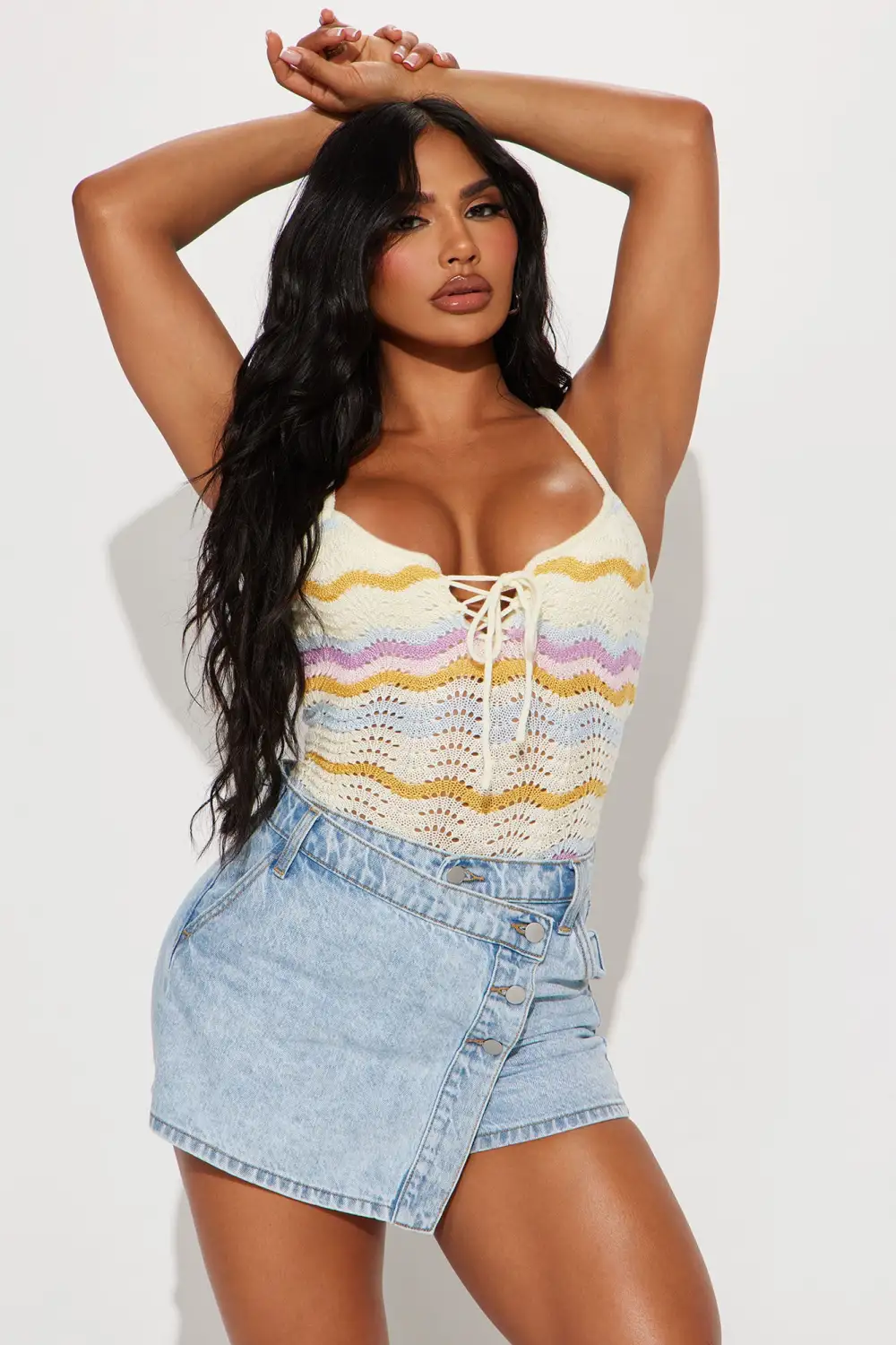 Letty Crochet Bodysuit - Ivory/combo