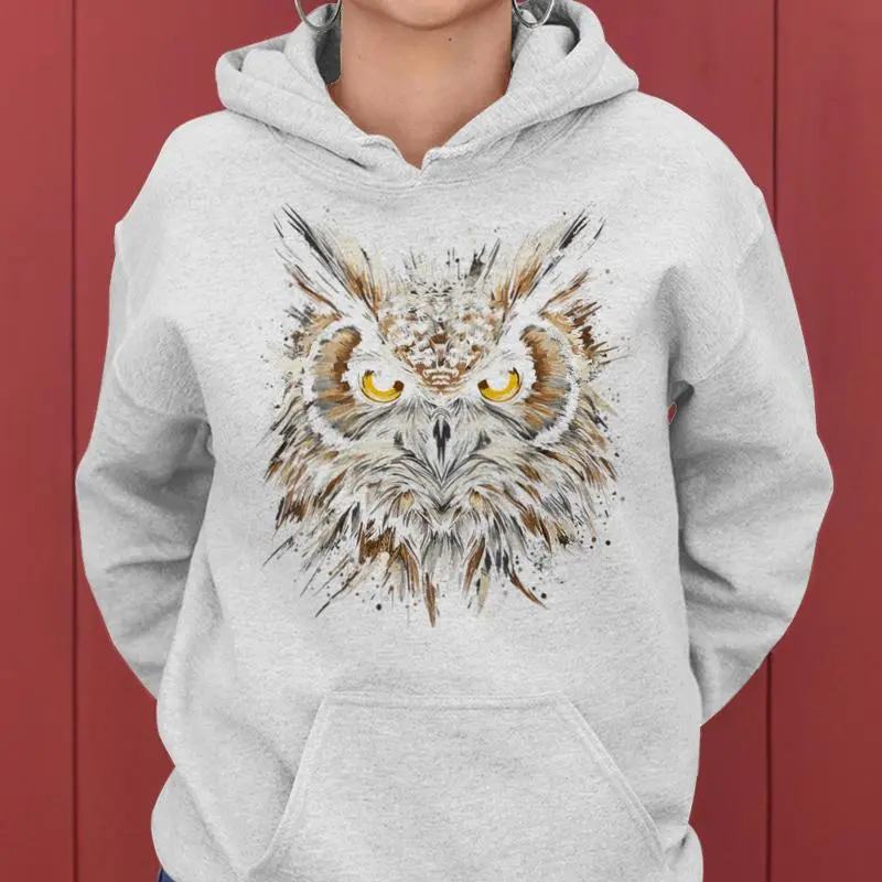 Great Horned Owl Lover Women Hoodie
