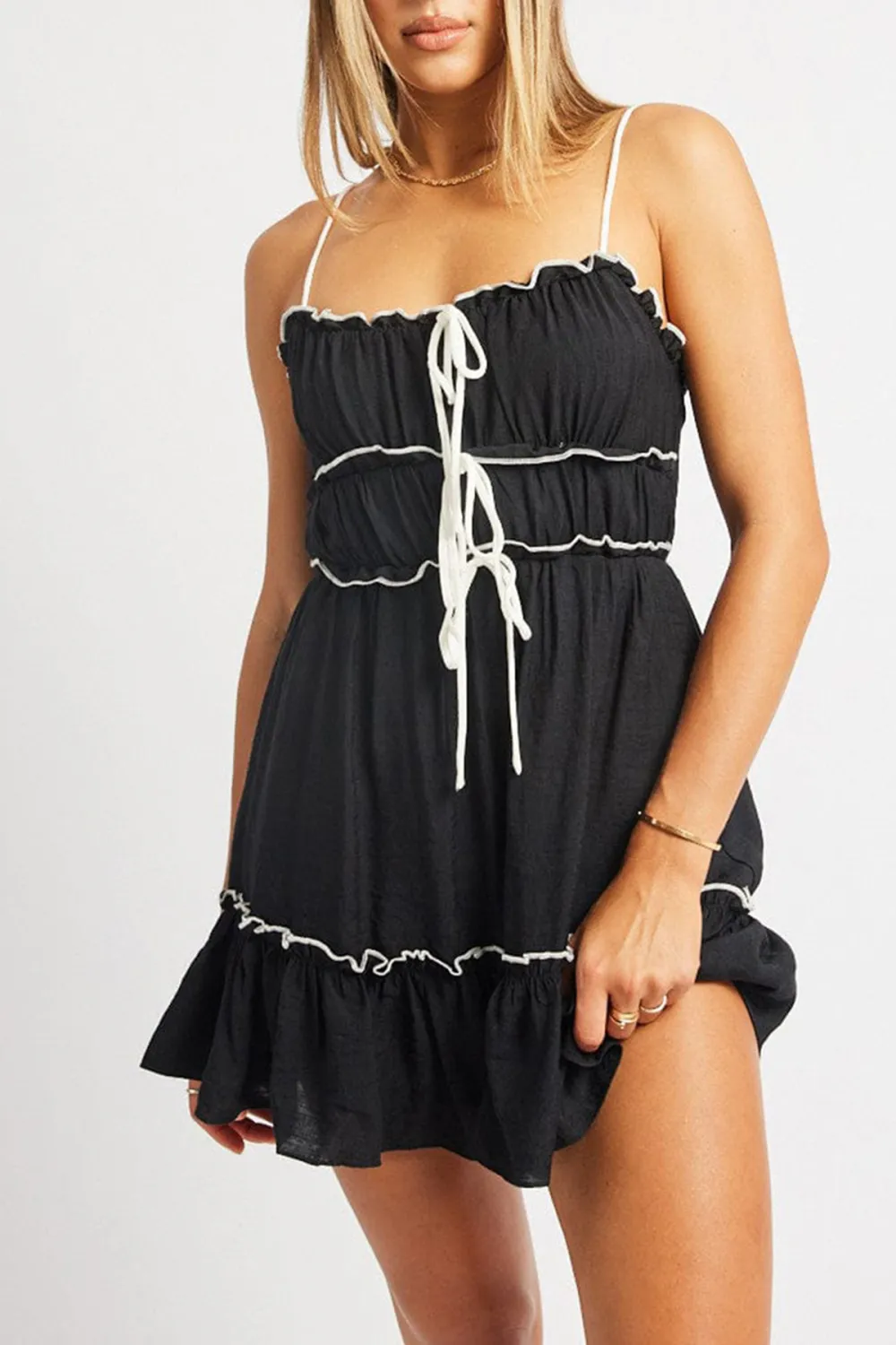 Black Fit And Flare Dress Mini