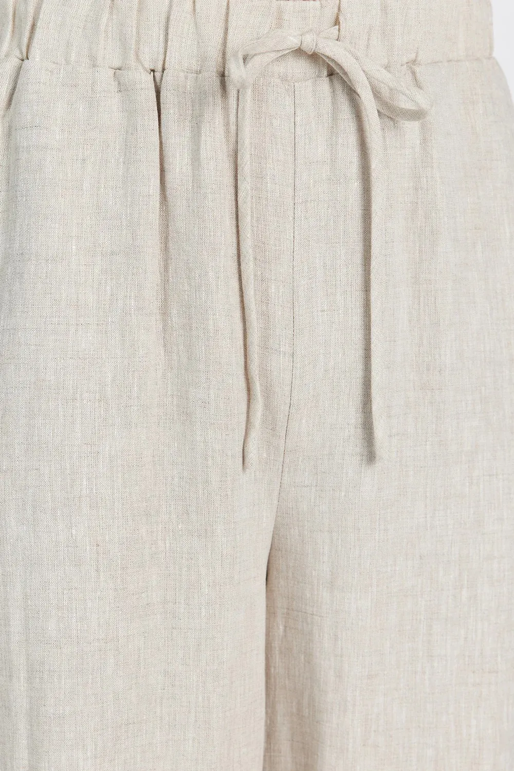 NATURAL LINEN WAIST PANT