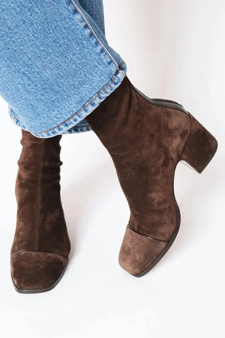 Block Heel Ankle Boots