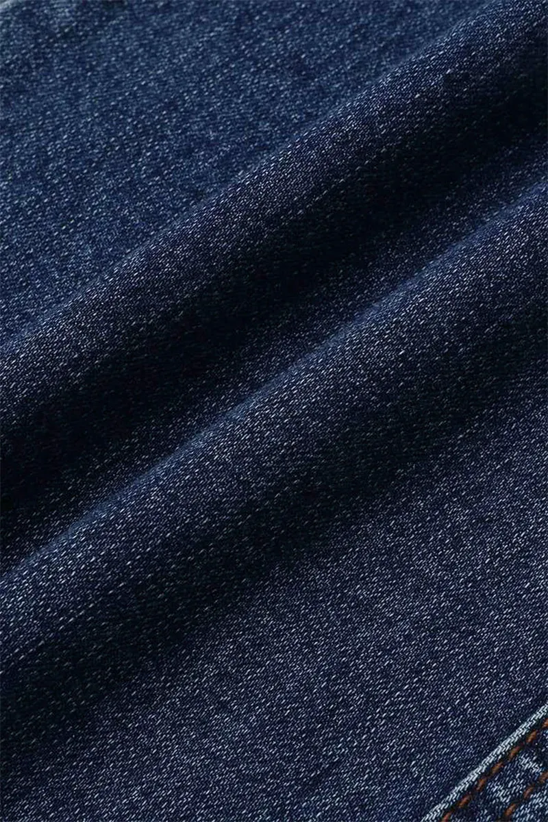 Dual Button Ripped Raw Hem High Rise Bootcut Jeans