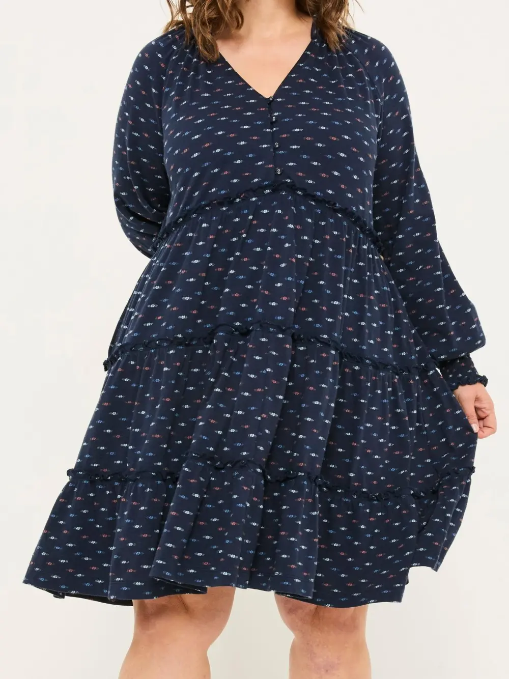 Navy Ivana Jersey 100% Cotton Dress