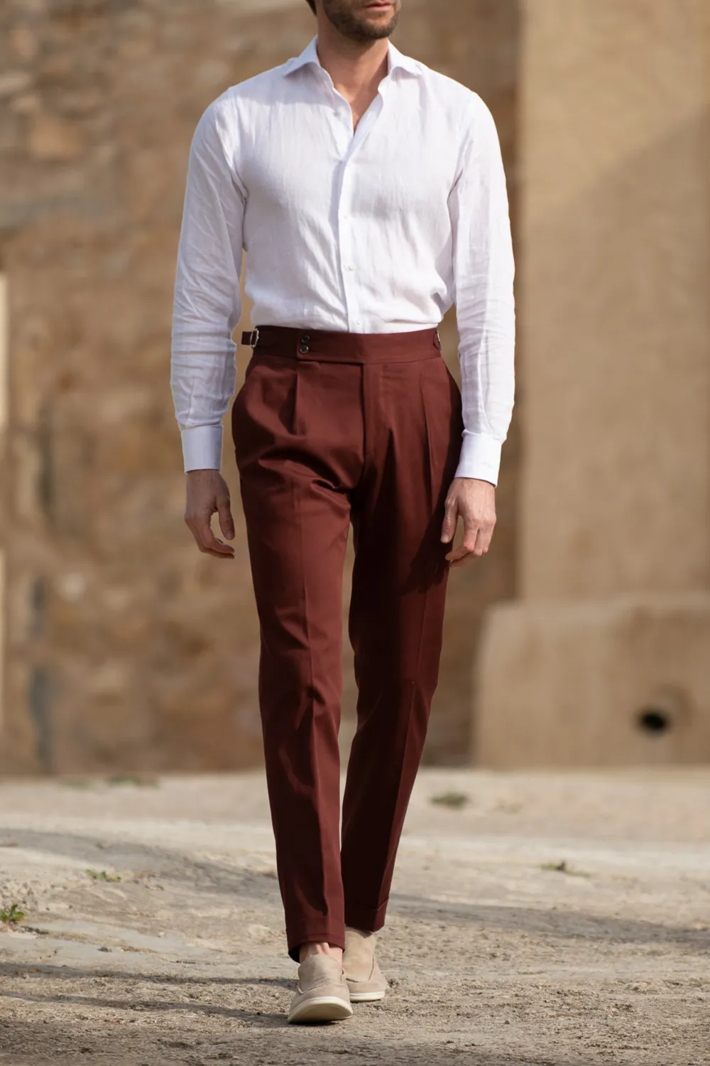 Bordeaux Cotton Trousers