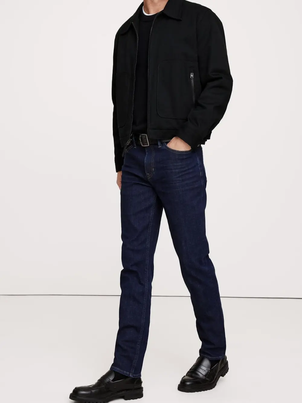 Men's  Medium Dark Wash Casual Fashion Jeans