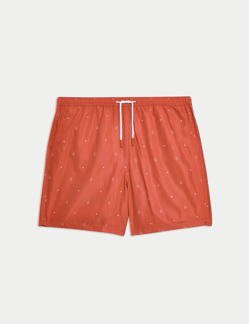 Orange Geometric Swim Shorts