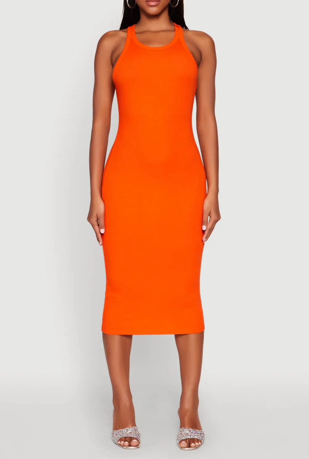 Solid Color Sleeveless Dress