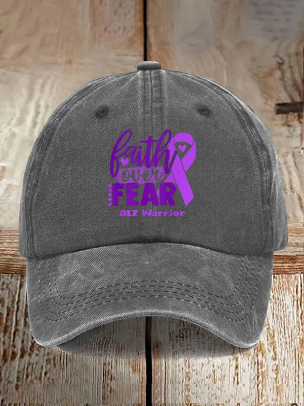 Faith Over Fear ALZ Awareness Baseball Caps