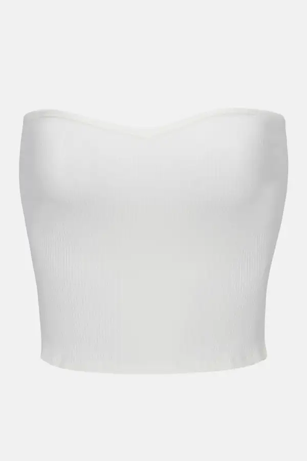 Nicolette Snatched Tube Top - Off White