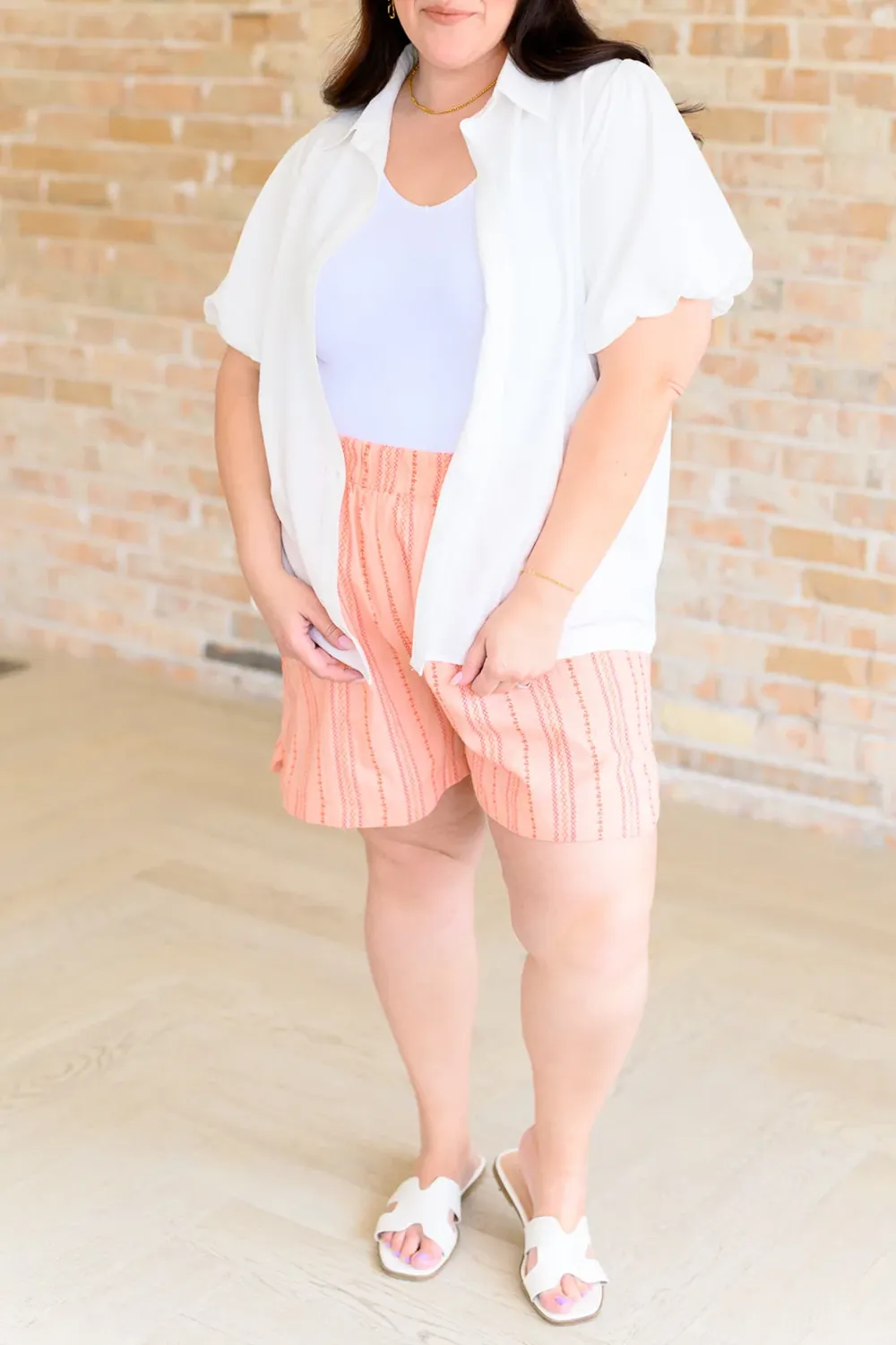 Comfortable Daily Commute Pink Hight Waist Shorts