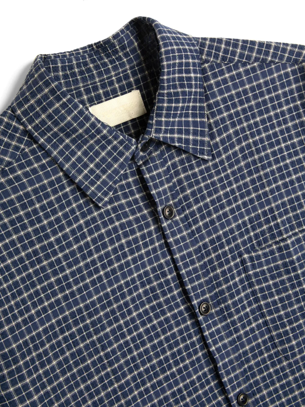 Cotton-Crepe Shirt Priory Navy