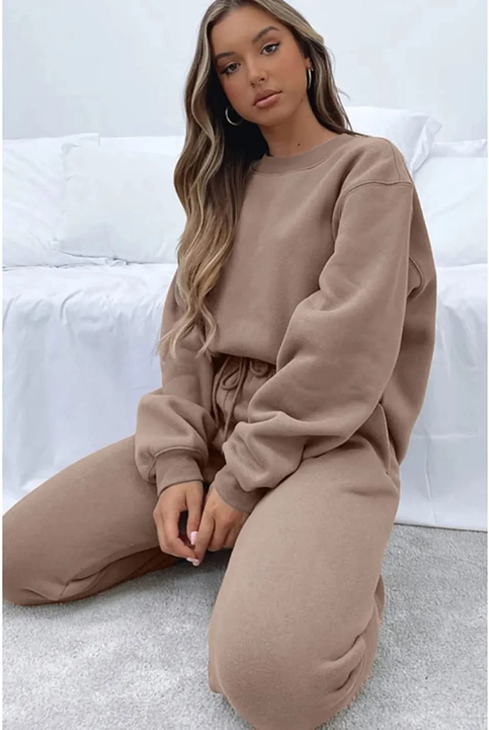 Sweatsuits for Women Set 2 Piece Jogging Suit Long Sleeve Pullover Sweatshirts Sweatpants Tracksuit Casual Outfits