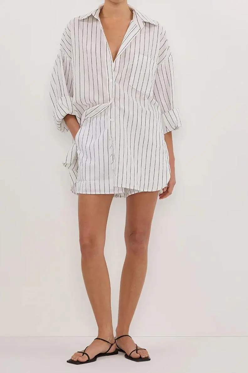 WHITE STRIPE SHIRT