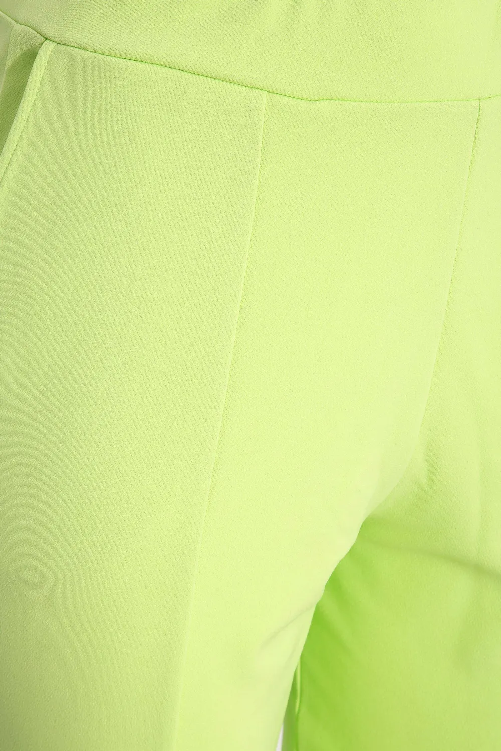 YOURS Curve Lime Green Split Hem Stretch Tapered Trousers