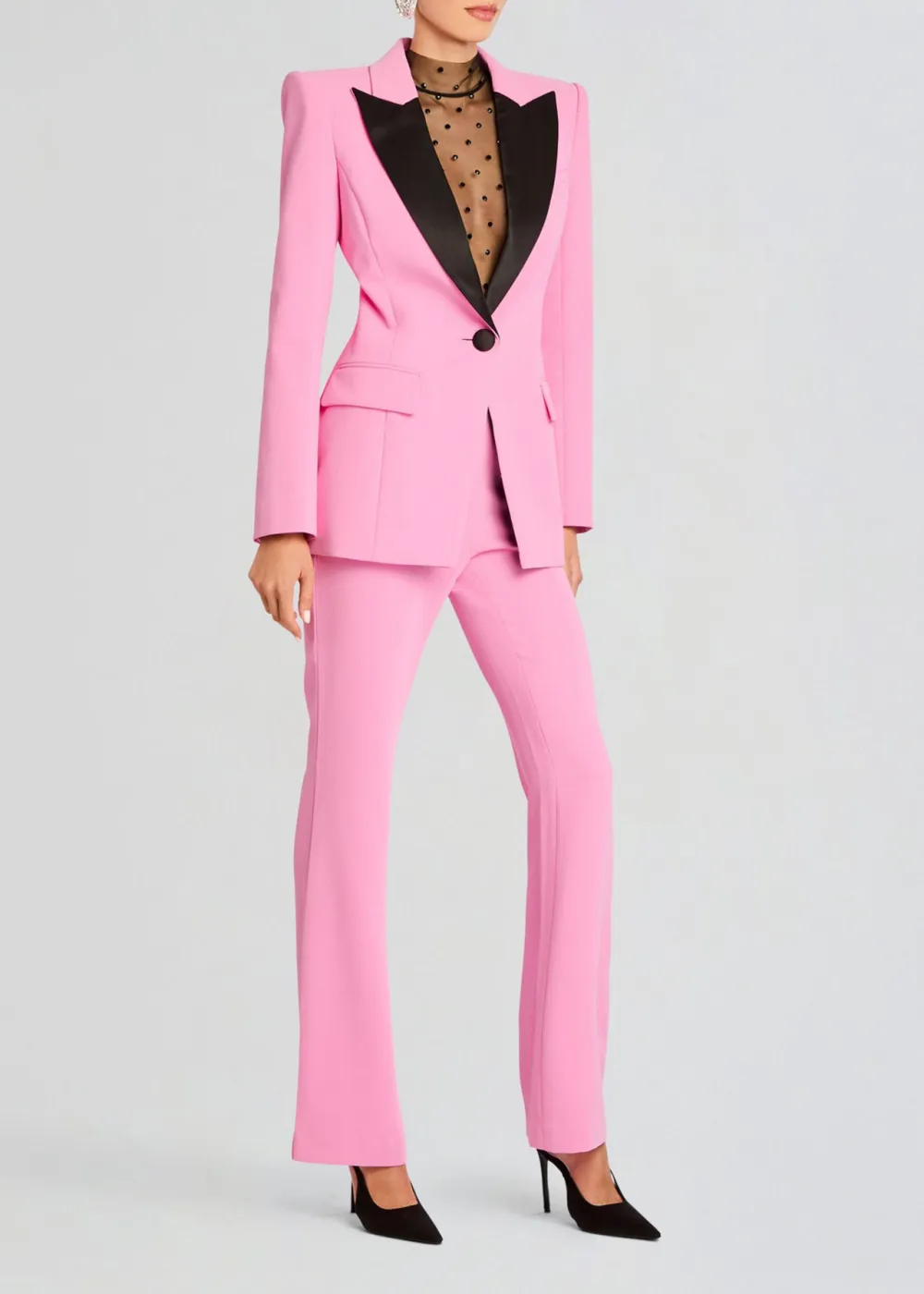Lapel Pink Blazer