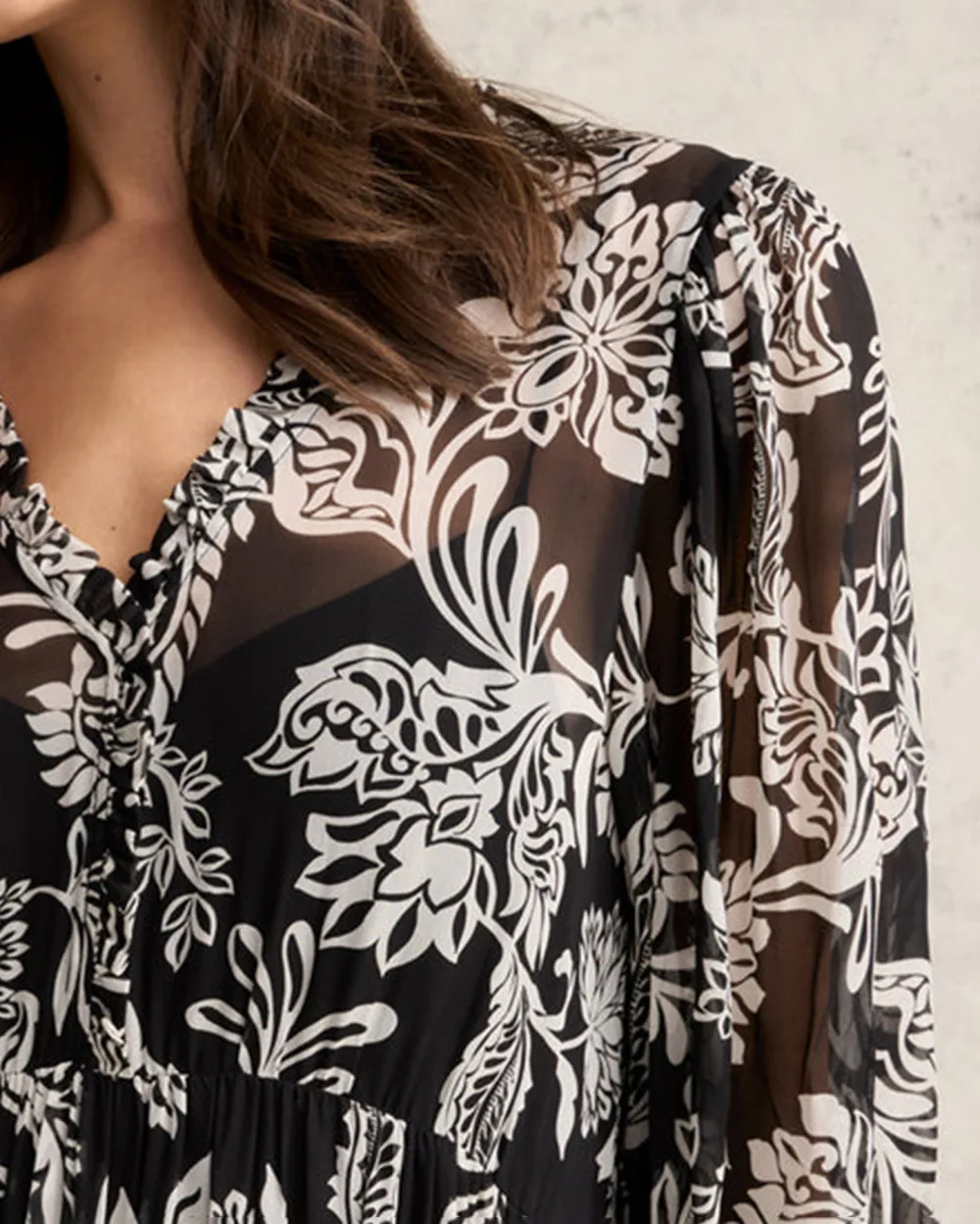 Printed Tiered Dress