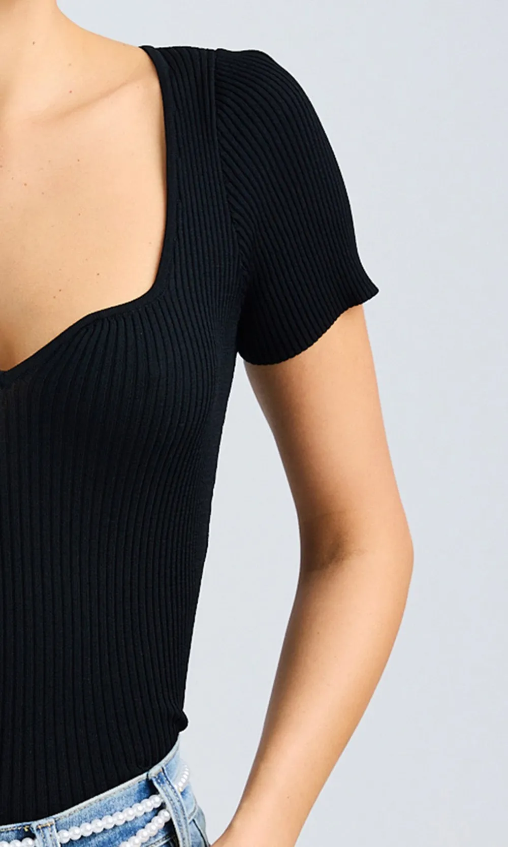 Square Neck Sexy Knit Top