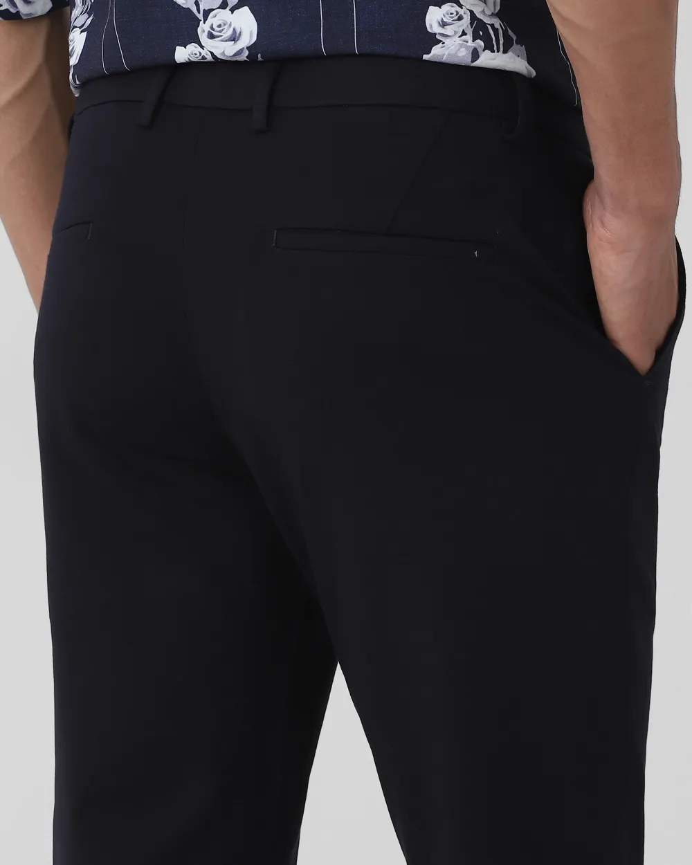 Classic Daily Slim-Fit Straight-Leg Navy Trousers
