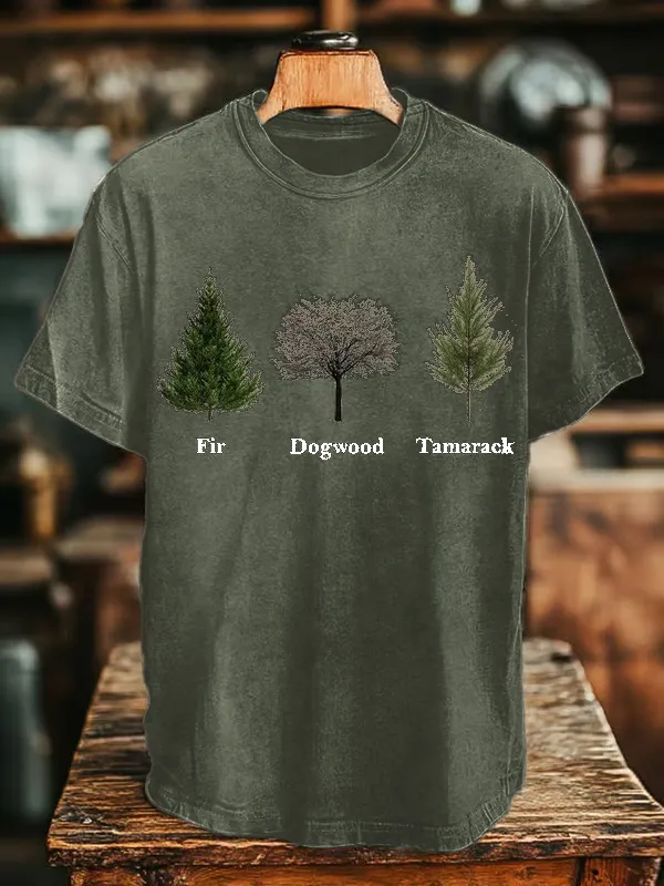 T-Shirt Neutral Tree FDT Cotton Multi-Color Wash T-Shirt Pure Cotton Round Neck Short Sleeve