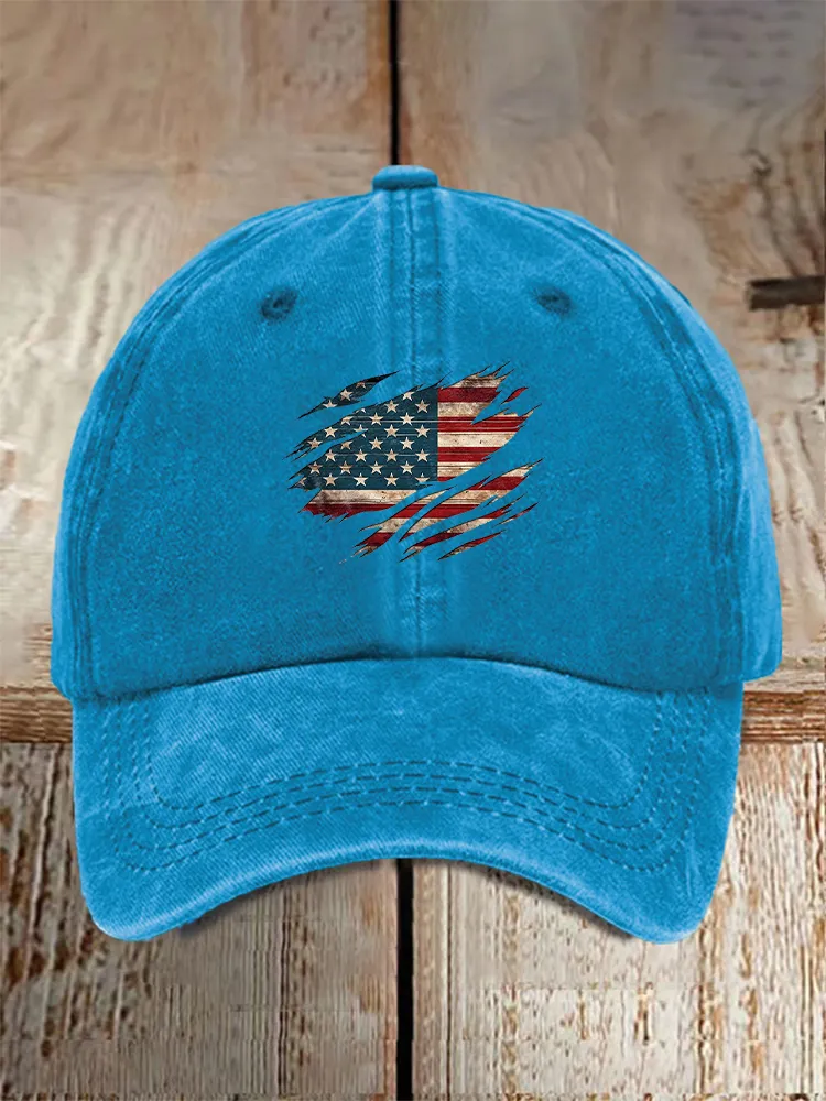 Men And Women'S Baseball Cap With National Flag Pattern
