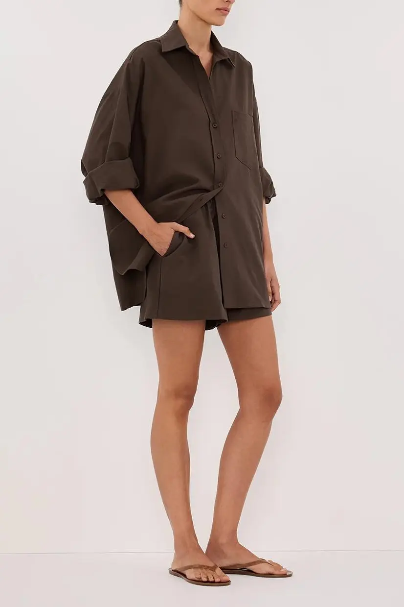 BITTER CHOC COTTON SHIRTS