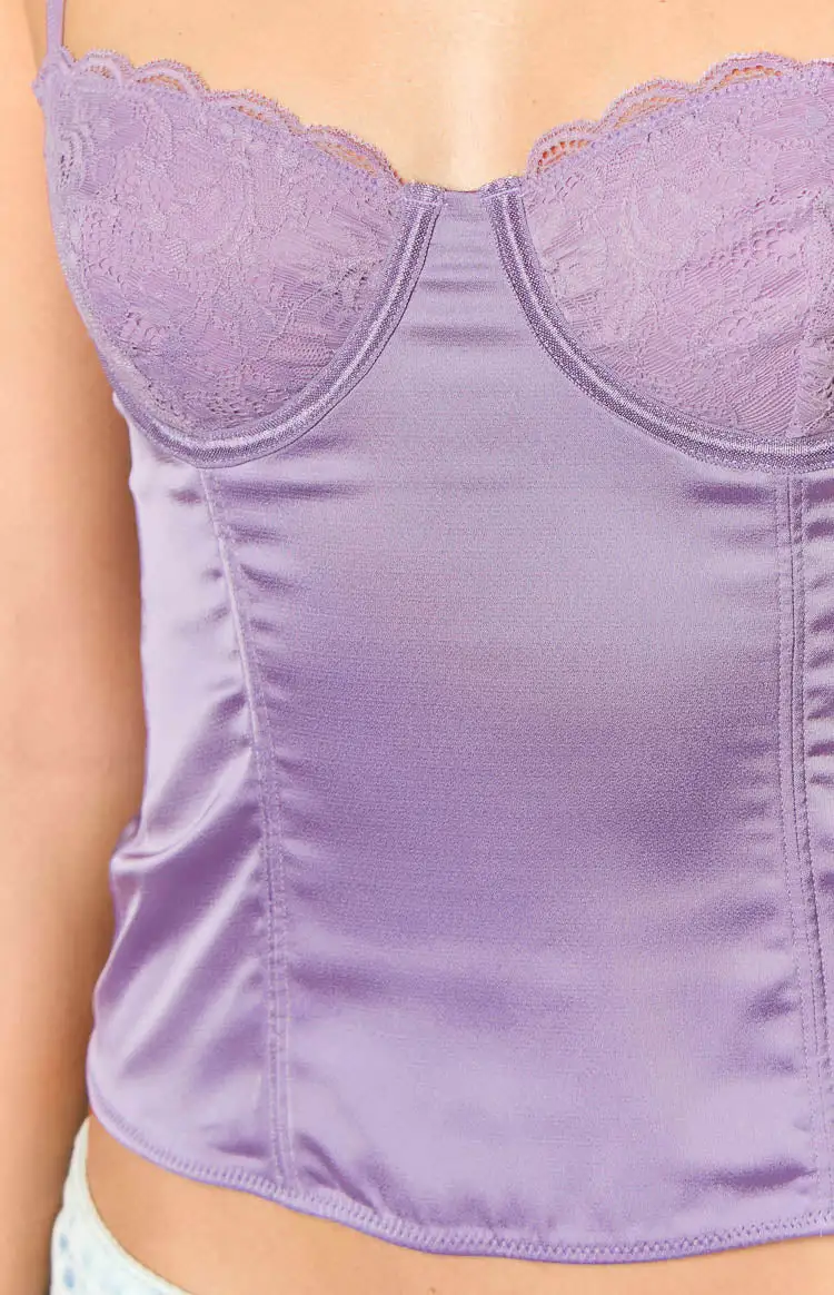 Strapless Purple Corset Top