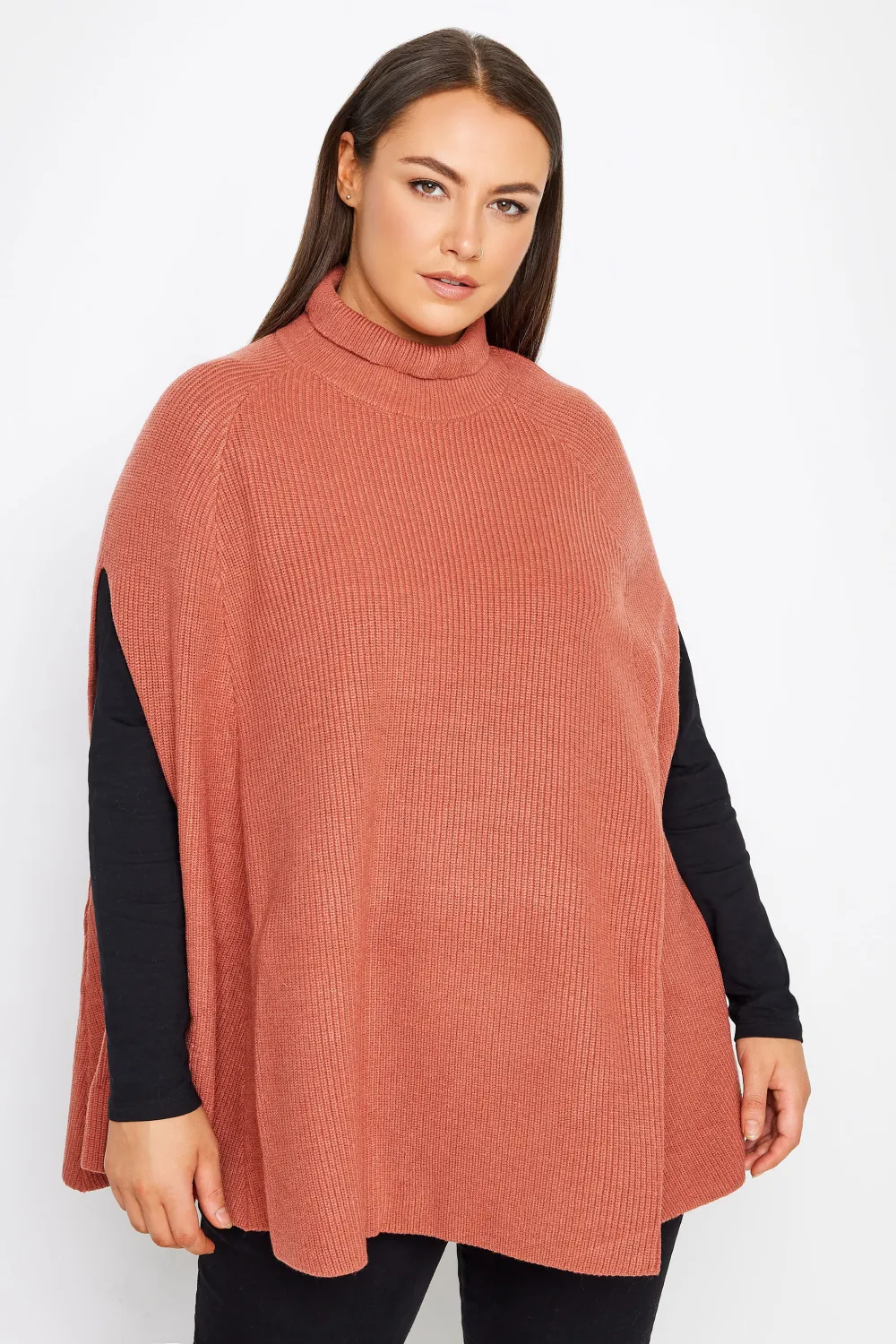 Evans Rust Orange Sleeveless Knitted Vest