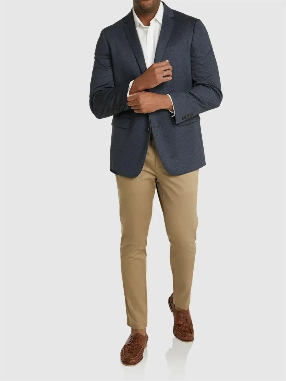 NAVY POCKETED COMFORT BLAZER