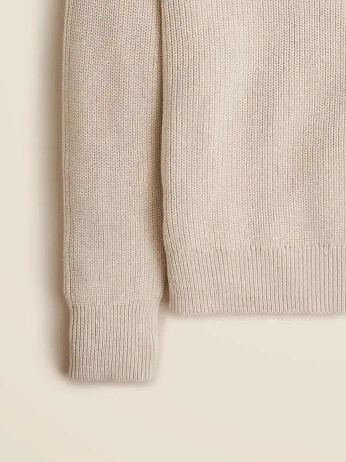 Beige Cotton Wool Sweater