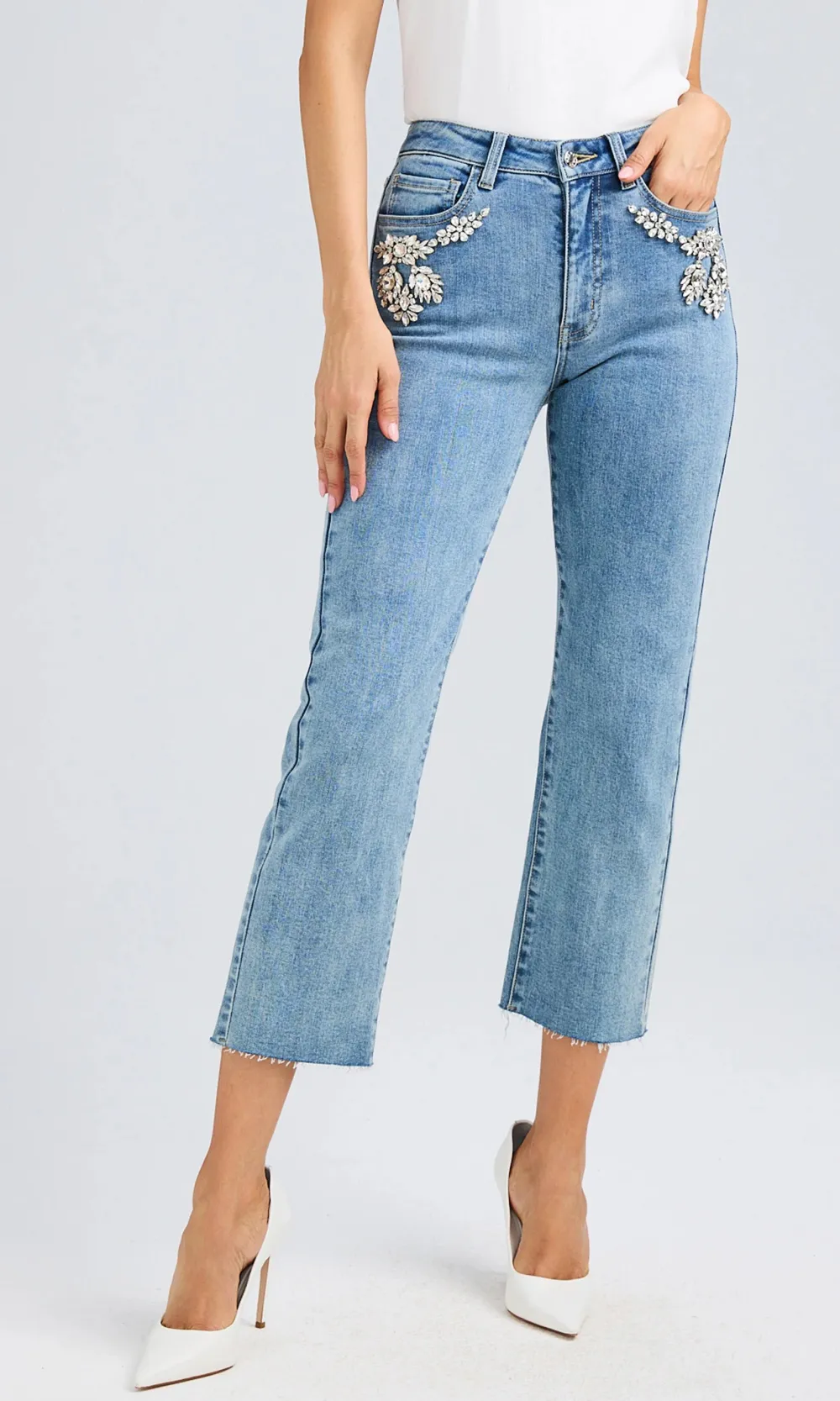 Crystal Cropped Jeans