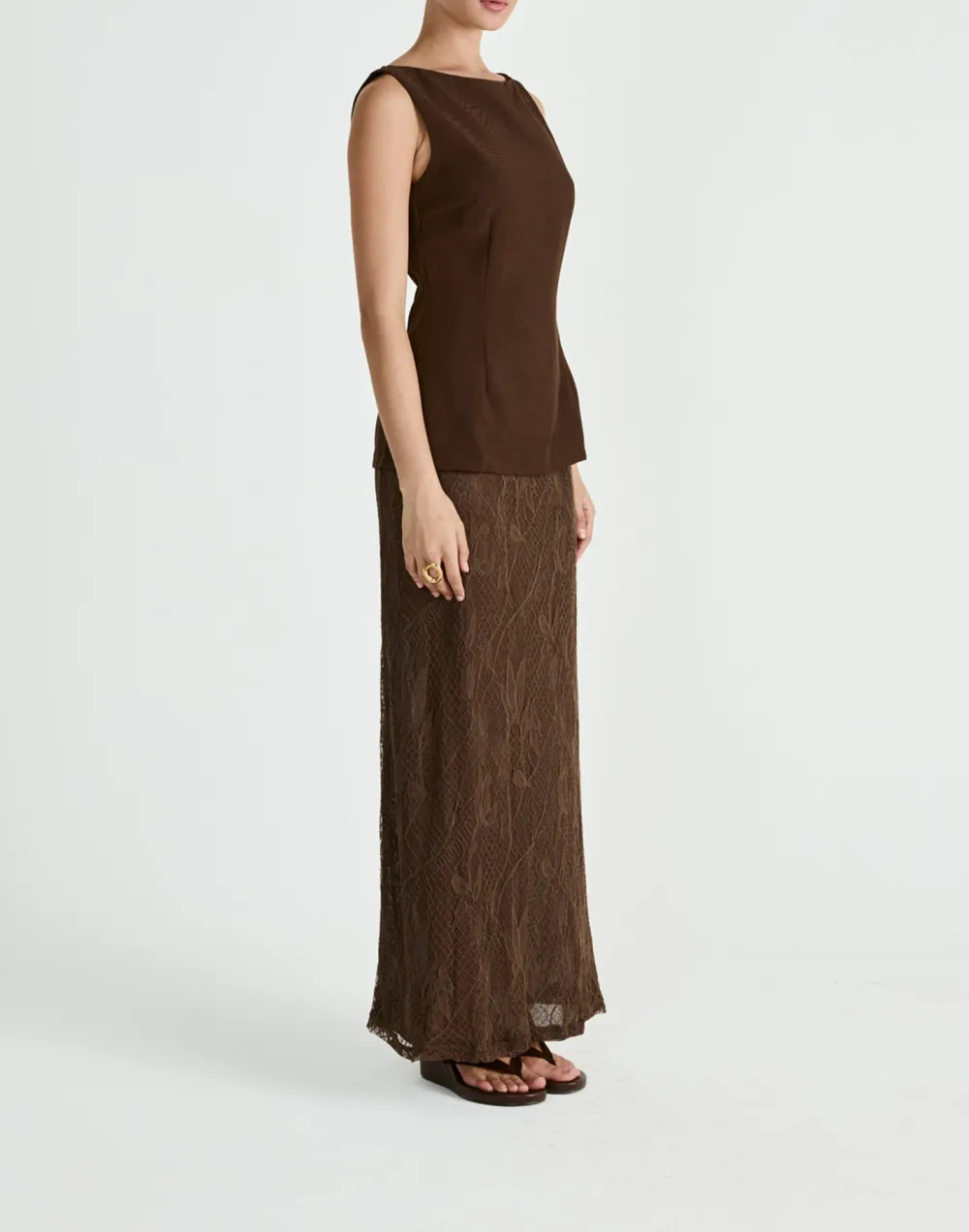 Low Waist Flowing Lace Skirt For Women