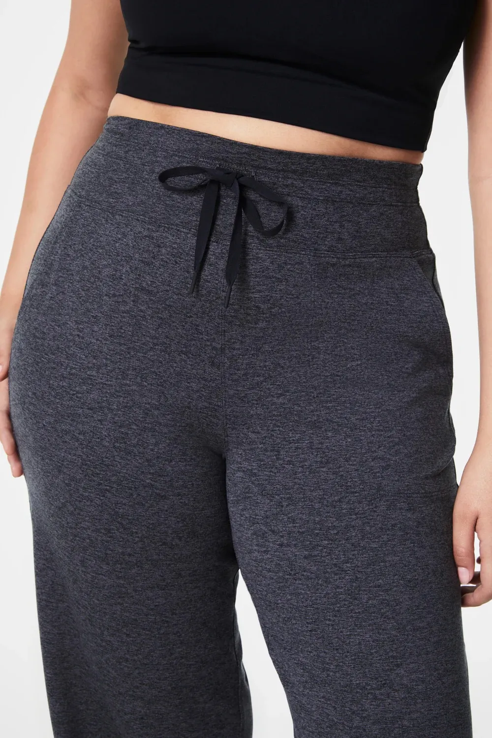 High-Rise Plain Wide Leg Pant