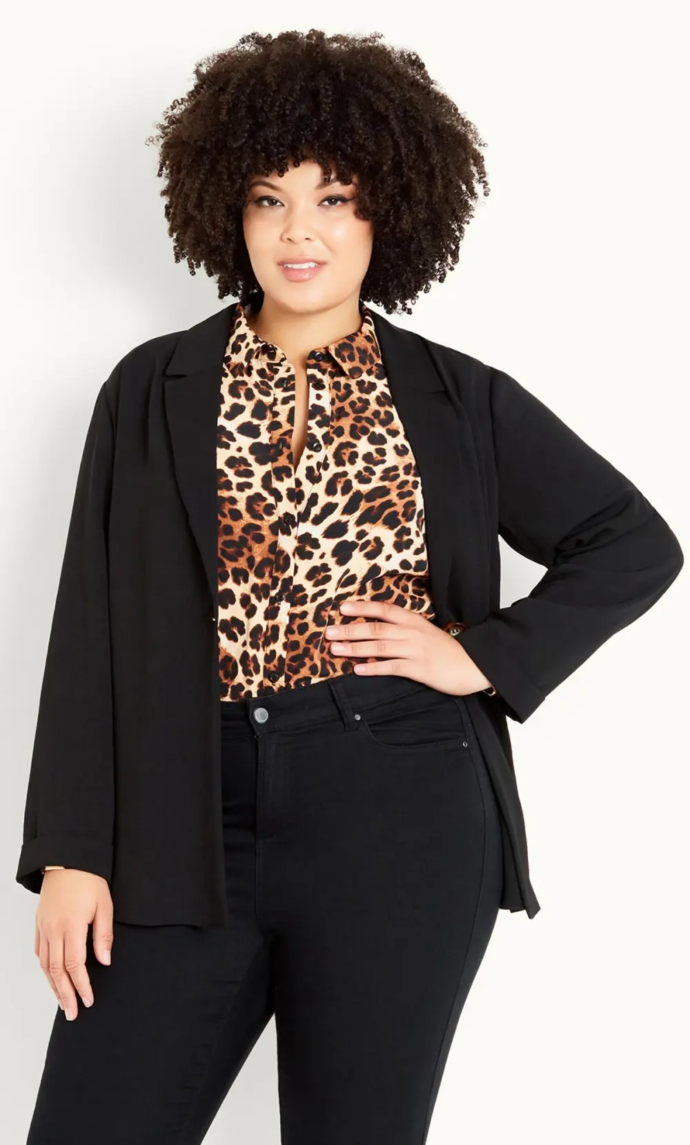 Evans Black Soft Button Jacket