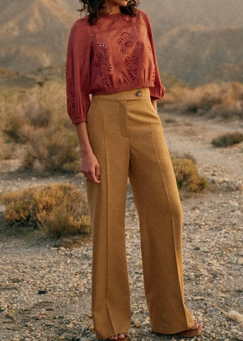 Straight-Leg Pleated Trousers