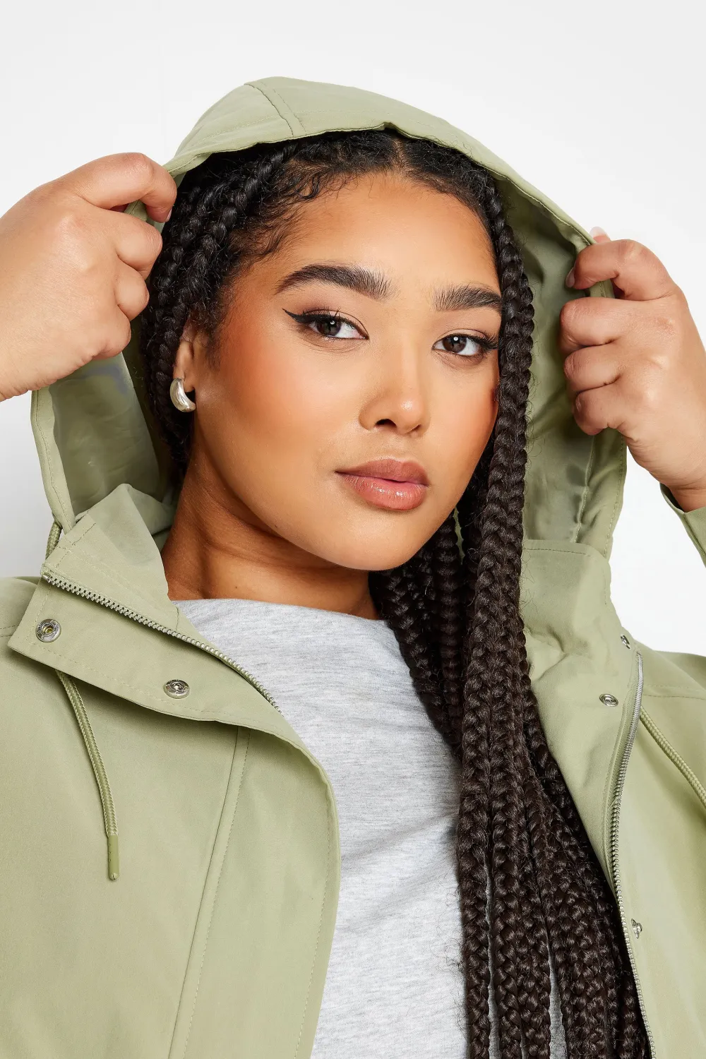 YOURS Curve Sage Green Raglan Lightweight Jacket