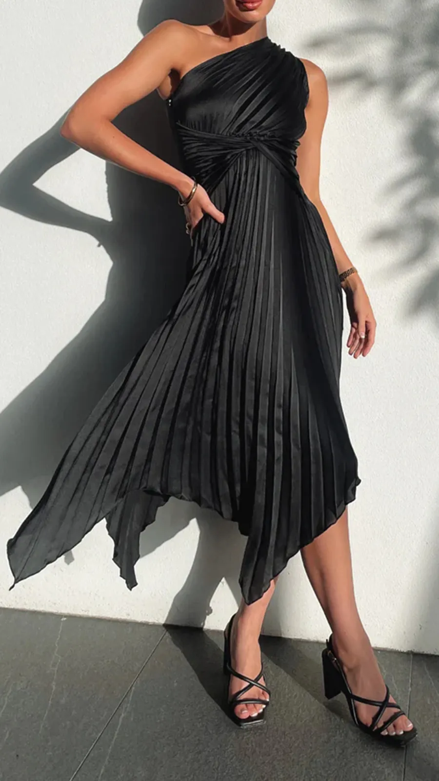 One Shoulder Midi Dress