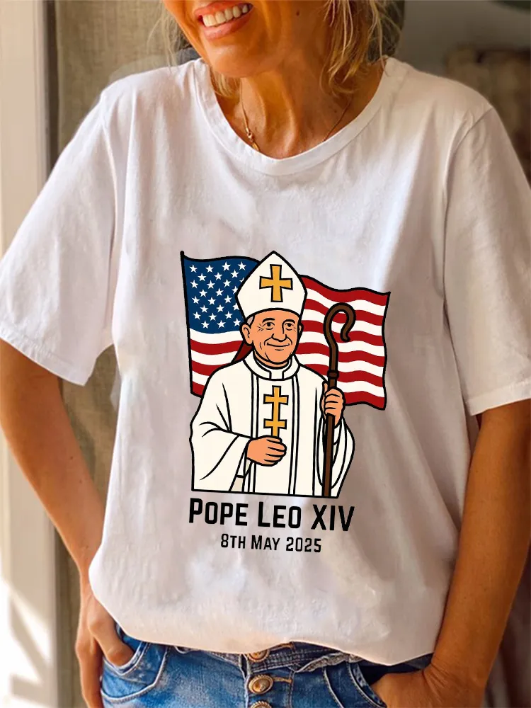 Women'S Pope Leo Xiv 8th May 2025 Round-Neck Short-Sleeved T-Shirt