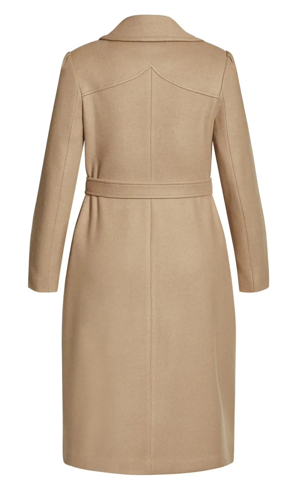 Evans Beige Brown Wool Blend Trench Coat