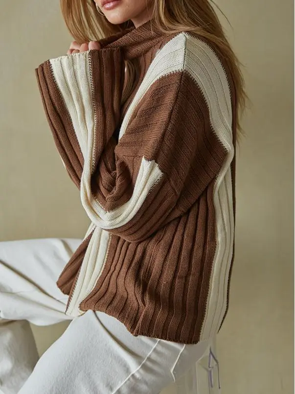 Carolina Color Block Sweater