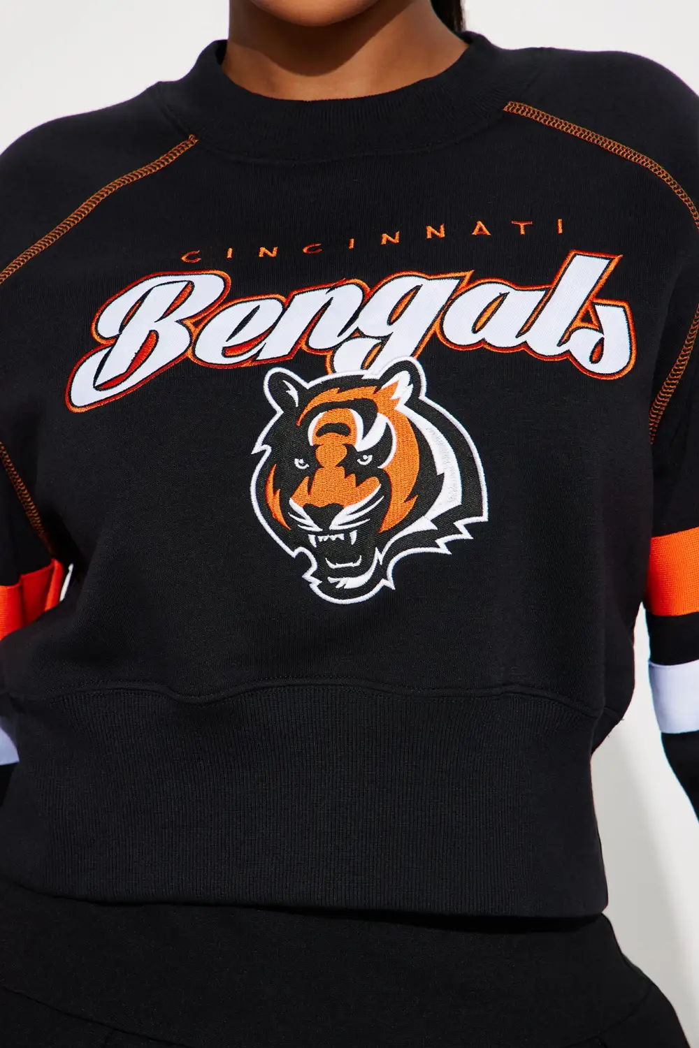 Cincinnati Bengals Cropped Sweatshirt - Black
