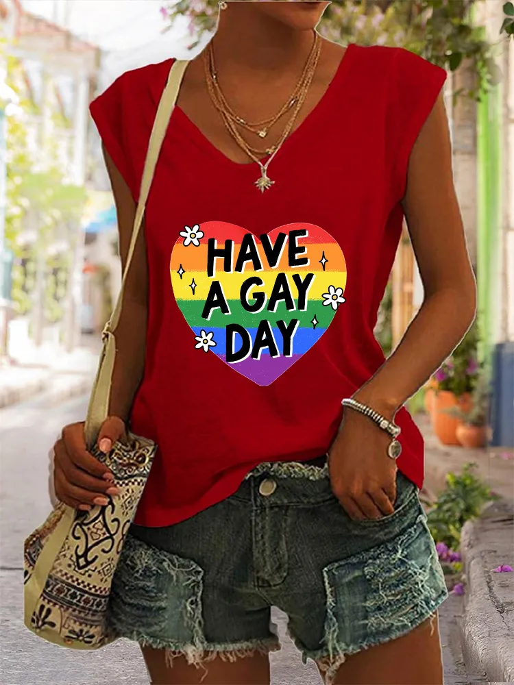 Women's Have A Gay Day V-neck Vest