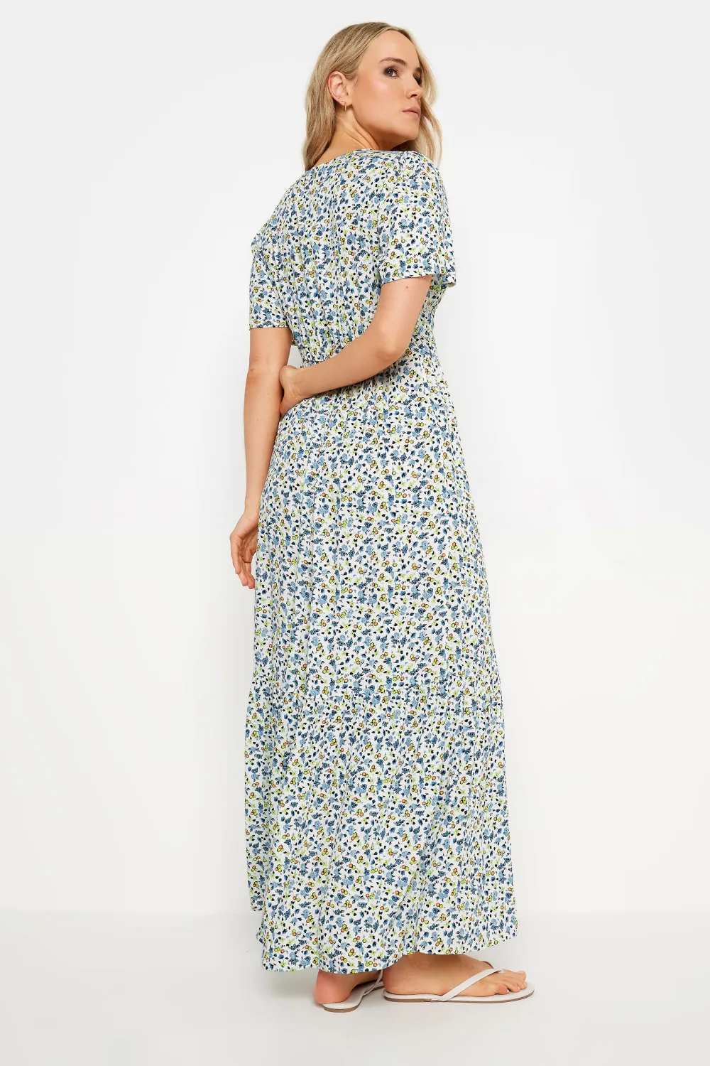 LTS Tall Blue Ditsy Floral Print Maxi Dress