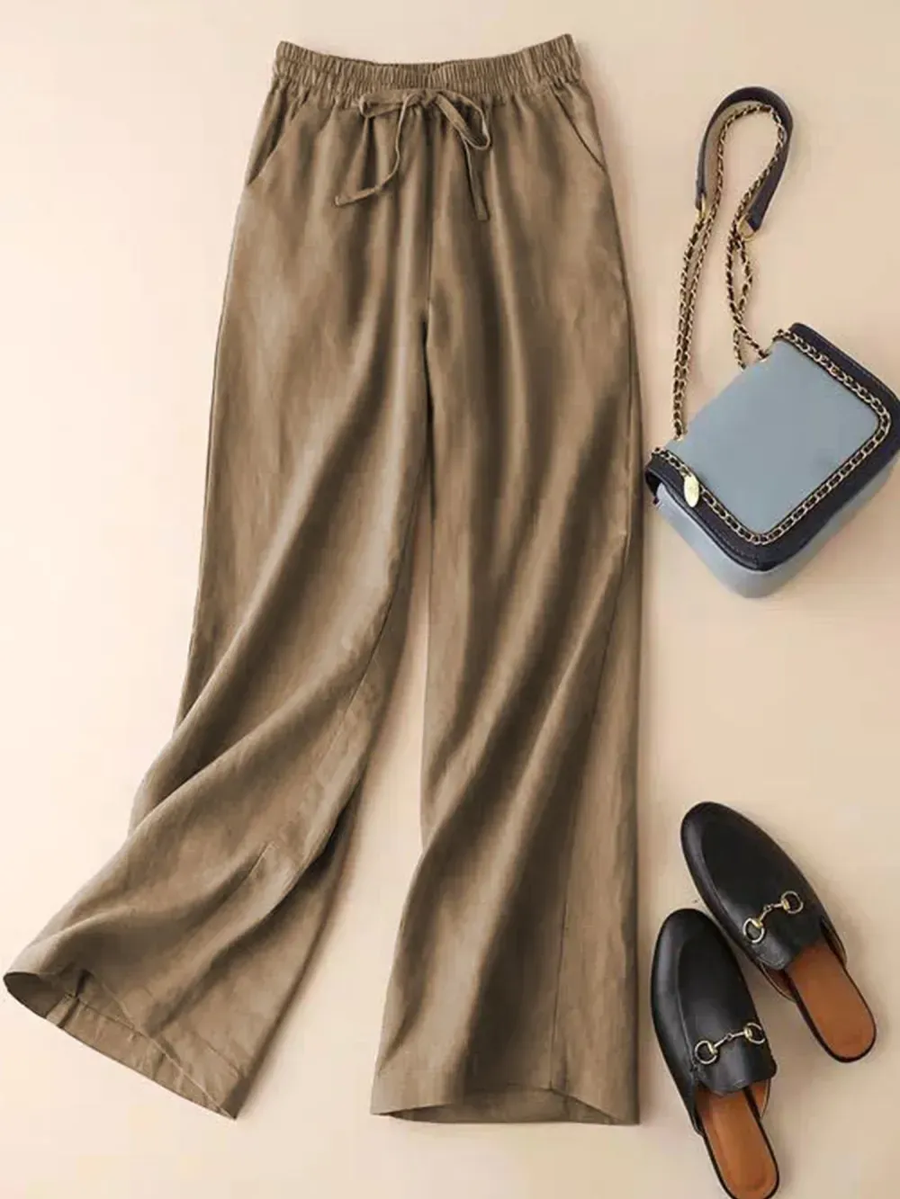 Women's Loose Cotton And Linen Casual Leggings