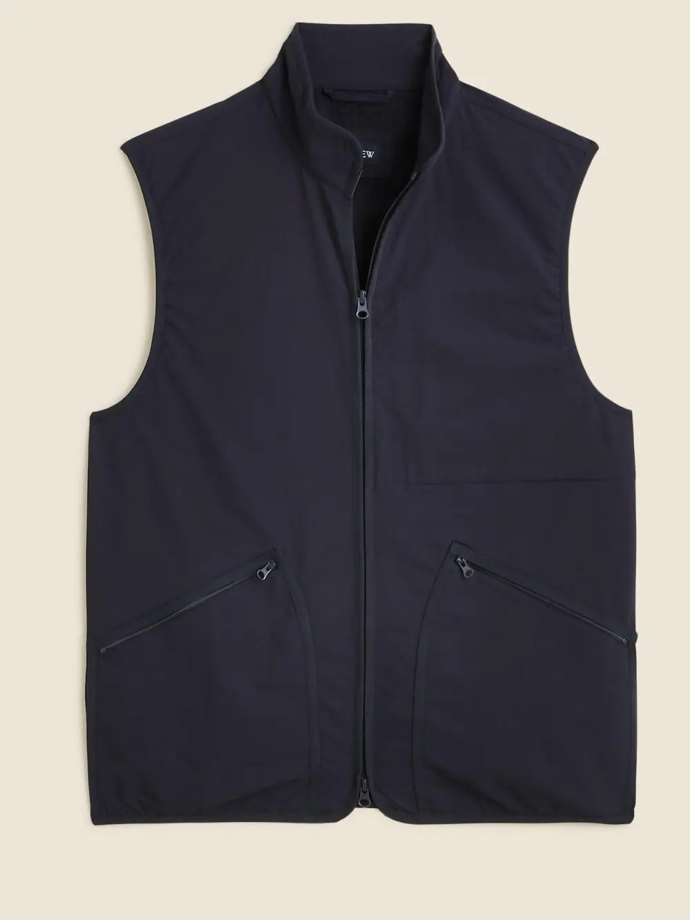 Black Zip Up Lightweight Vest