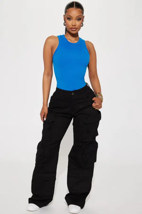 The New Classic Ribbed Racerback Top - Blue