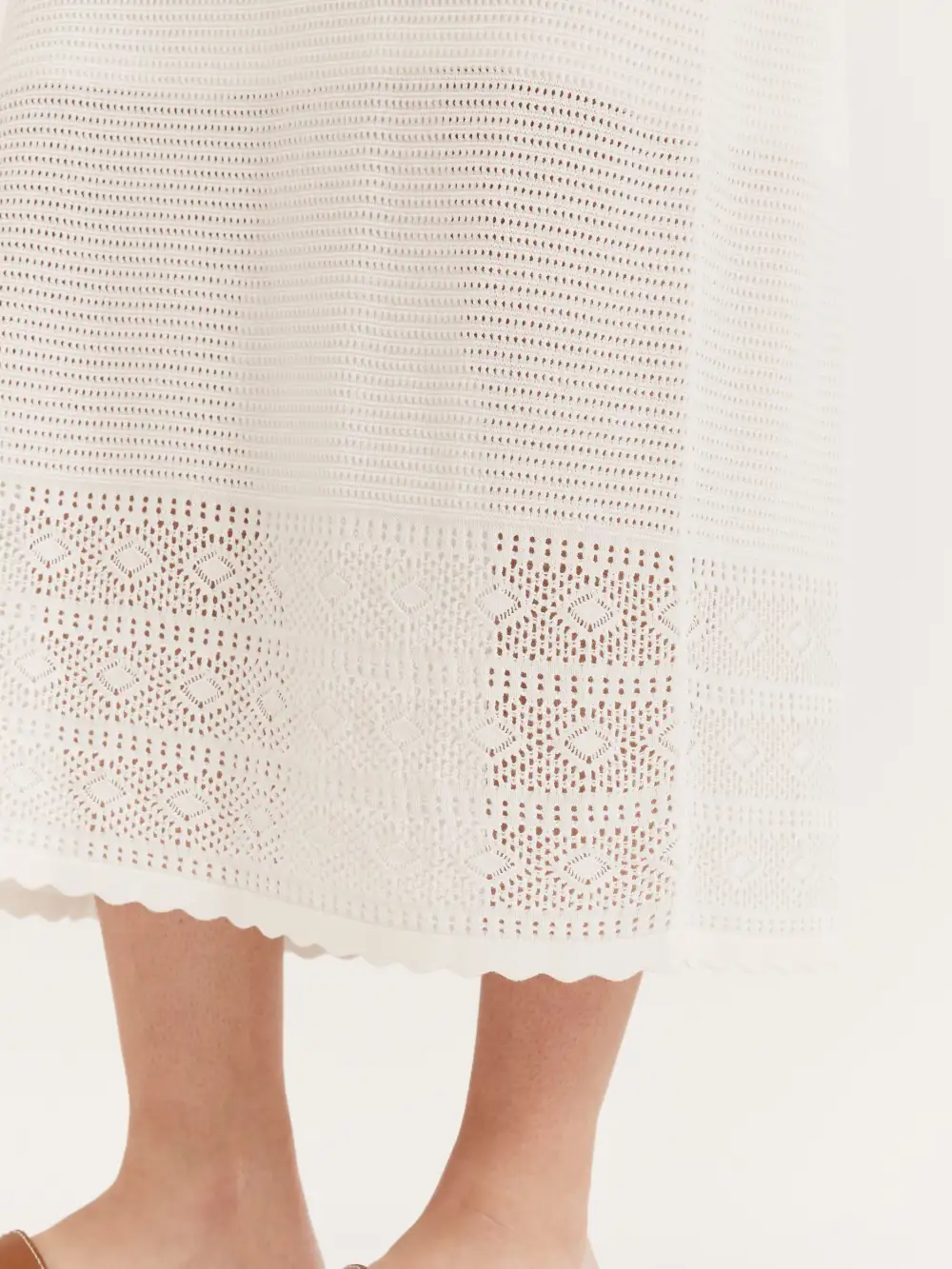 High-Rise Crochet-Knit Pencil Skirts